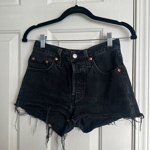 Black Levi’s 501 shorts